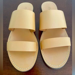 NWOB Madewell Boardwalk Double Trap Slide Sandal in Ashen Sand size 8